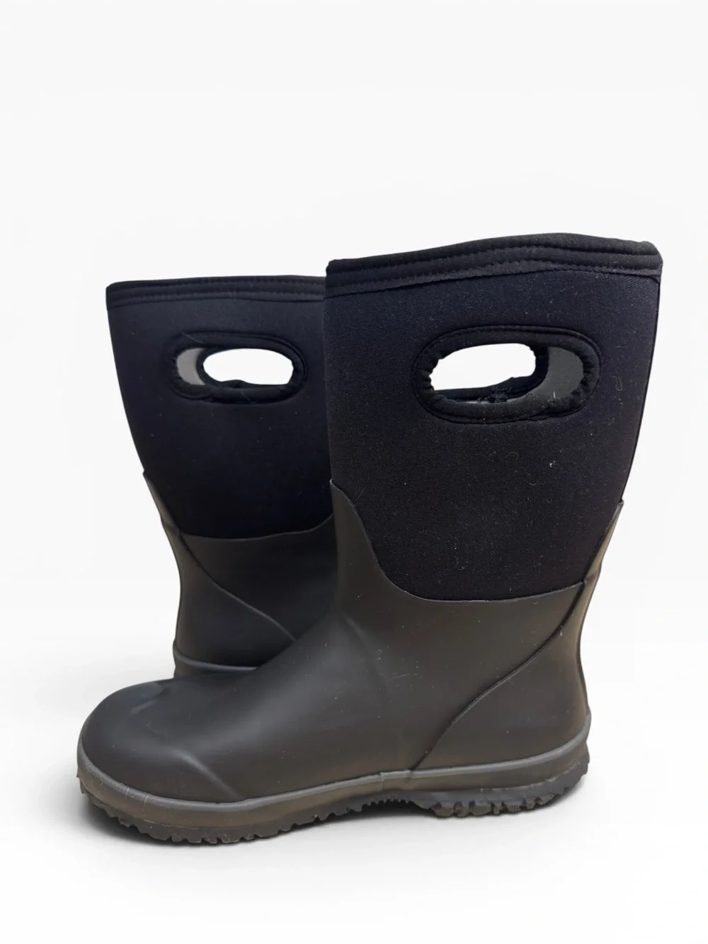 Bogs York Solid Kids Waterproof Rain Boots Black Youth US Size 5 Winter Boots